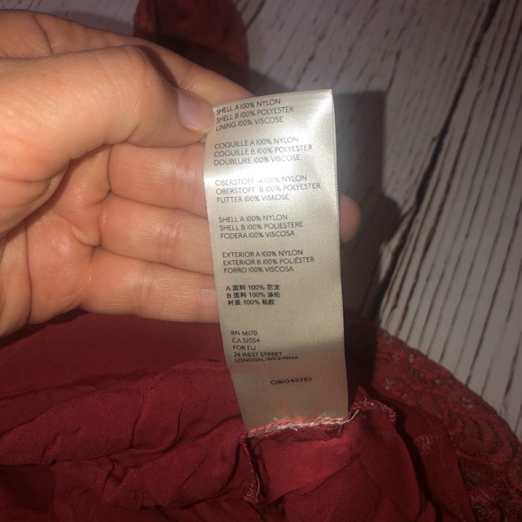 Free People Chante Lace Tank Top Red NWT - Picture 9 of 9